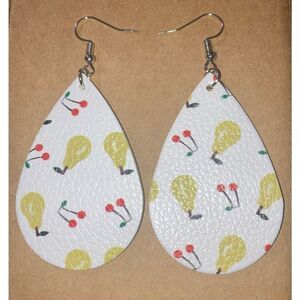 ☀️3/$12☀️ Fruit Printed Faux Leather Dangle Earrings